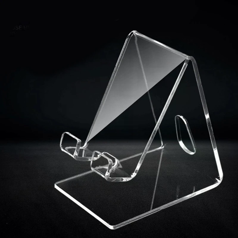 Desk Phone Stand - Transparent Cell Phone Holder Acrylic Display