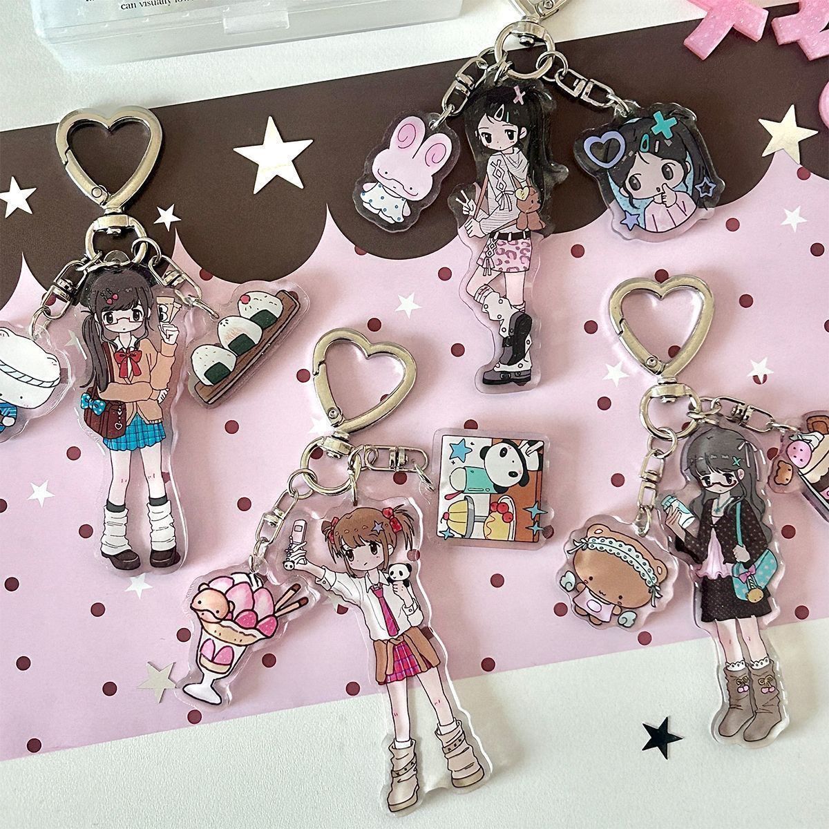 Phone Accessories Cute - Cute Girl Aesthetic Acrylic Phone Accessories