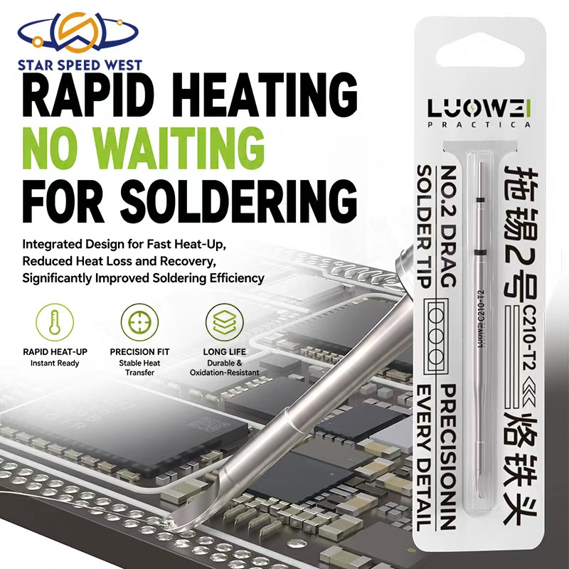 Phone Accessories And Repairs - LUOWEI C210-T2 Curved Drag Solder Tip