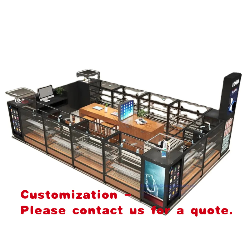 Phone Accessories Shop Design - custom.Cheap Glass Metal Phone Accessory Show