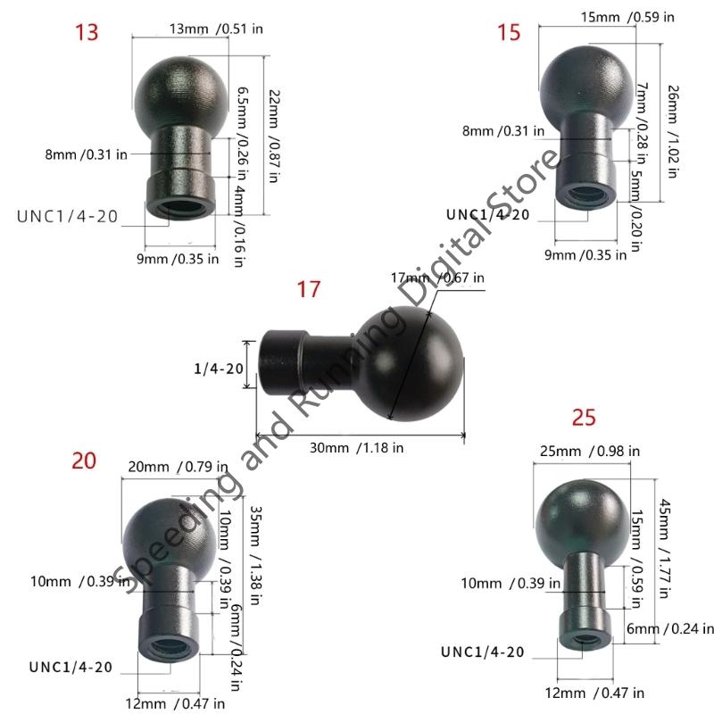 1/4 female ball head to 13/17/ - огляд і ціна Phone Accessories Video