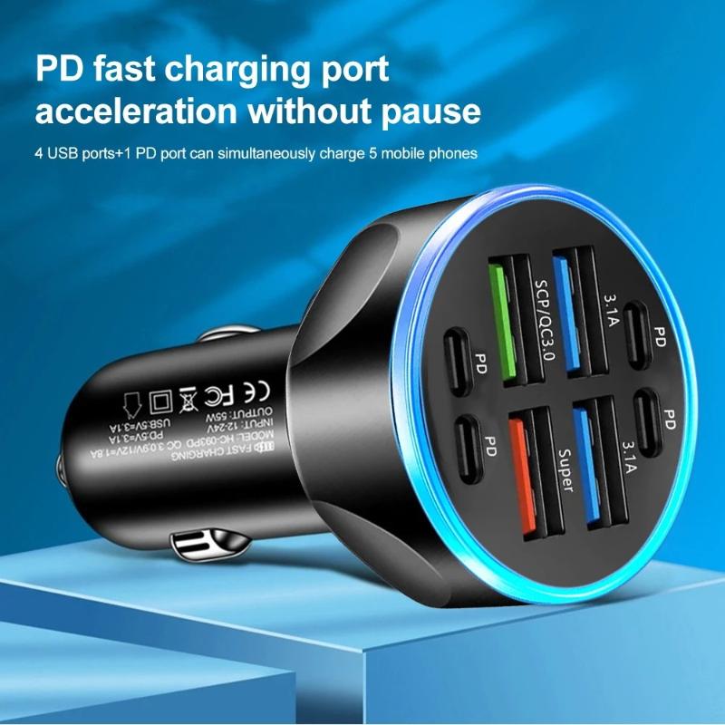 8 Ports USB C Car Charger 100W - огляд і ціна Usb C Hub