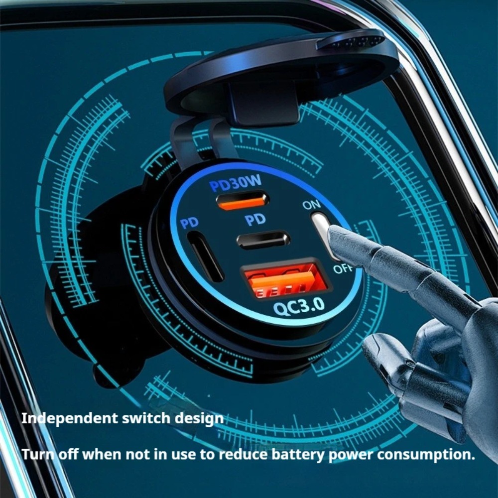 83W PD QC3.0 4-Port Car Charge - огляд і ціна Usb C Hub