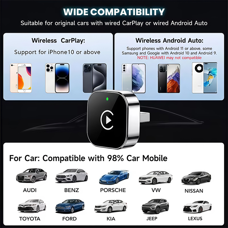 2-in-1 Wireless CarPlay Adapte - огляд і ціна Usb C Hub