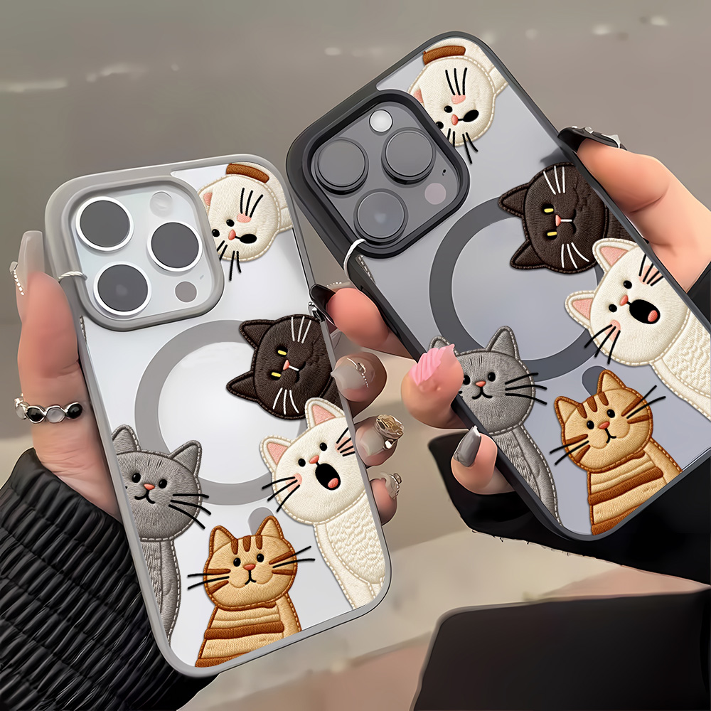 Cute Faux Embroidery Cat Phone - огляд і ціна Apple Iphone 16
