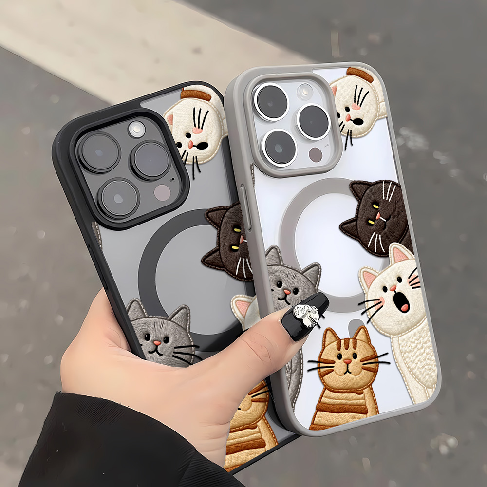 Cute Faux Embroidery Cat Phone - огляд і ціна Apple Iphone 16