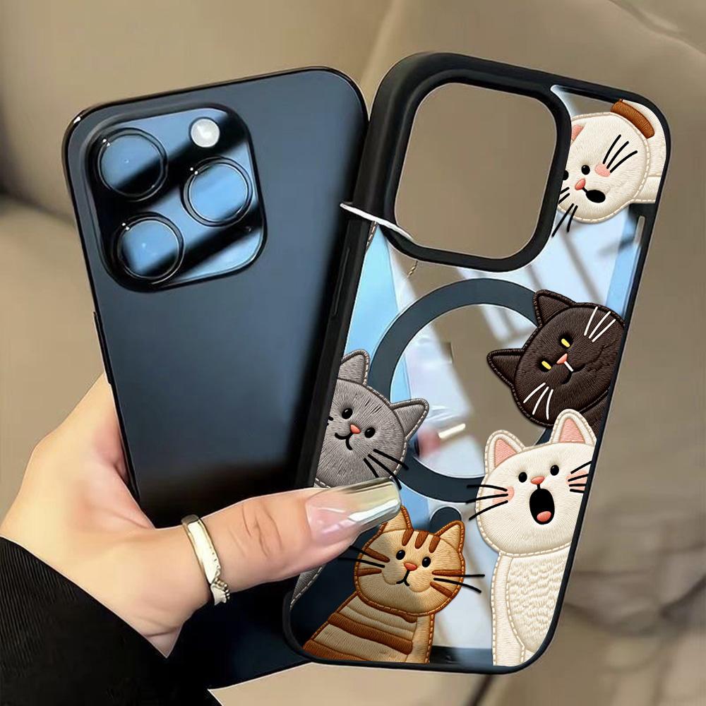 Cute Faux Embroidery Cat Phone - огляд і ціна Apple Iphone 16